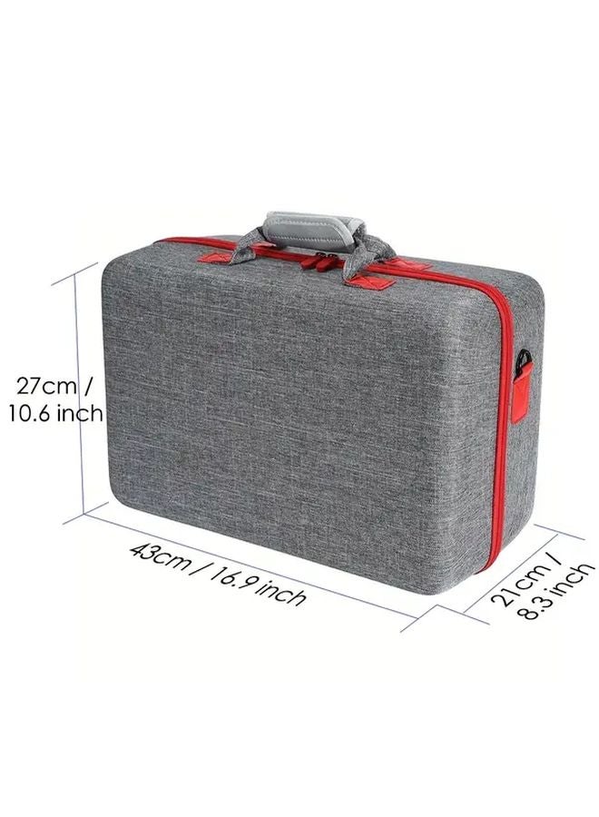 Grey EVA Storage Bag for PS5 Console and Accessories with Handle - Image 2